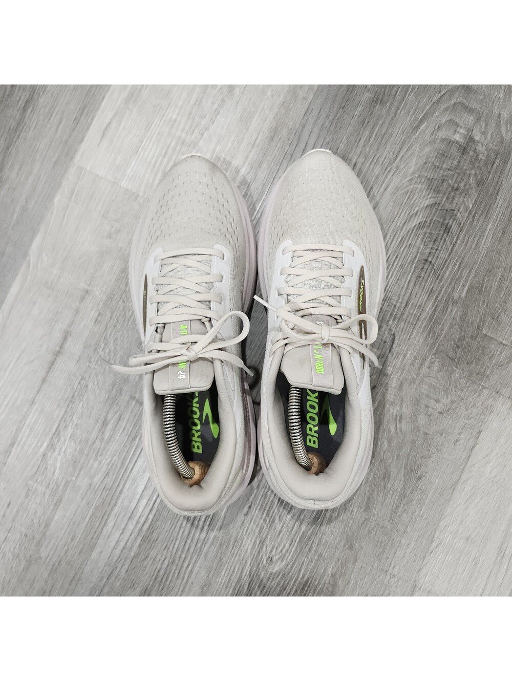 Brooks Adrenaline GTS 24 Chateau Grey Portabella Green Mens 10.5 Running Gym - Picture 4 of 8